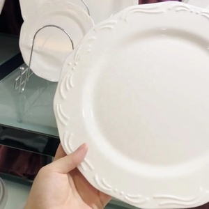 Assiettes en mélamine 100% pour restaurant, assiettes en <span class=keywords><strong>plastique</strong></span> blanches, assiettes plates rondes, 11 pouces, grande <span class=keywords><strong>assiette</strong></span> blanche solide - Product Image 5