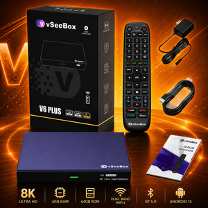 New 2026 VseeBox V6 Plus TV <b>Box</b> <b>Android</b> 14 8K 4GB 64GB Amlogic S905Y5 US TV <b>Box</b> BT5.0 WiFi 5G Smart Streaming <b>Box</b> No Monthly Fee - Product Image 1