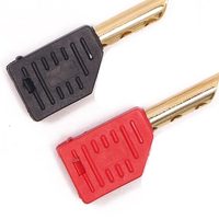 AMASS Prise banane creuse 4 mm tout cuivre plaqué or haute intensité à souder mâle-femelle conception monobloc empilable 25.425 30V-60V