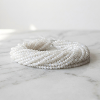 Perles en vrac de pierre de lune blanche 3A à facettes naturelles en gros 2mm 3mm 4mm perles de pierre de cristal de coupe