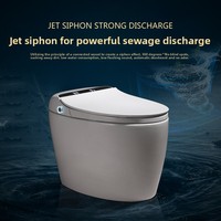 Toilette intelligente électronique de luxe avec chauffage multi-niveaux, affichage LED et bidet intelligent pour la construction de villas de luxe