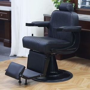 Chaise de barbier ergonomique réglable la plus vendue, design confortable en cuir - Product Image 6