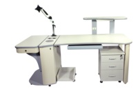 Table d'examen ophtalmique combinée électrique HD-120, grand modèle, avec chaise et support, unité de réfraction pour examen des yeux, hôpital