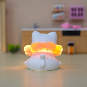 Nuova Lampada Notturna a Forma di Gatto con Fiori, Ornamento <span class=keywords><strong>da</strong></span> Scrivania Kawaii, Luce LED per Camera <span class=keywords><strong>da</strong></span> Letto, Regalo Decorativo - Product Image 6