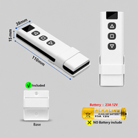 Interrupteur intelligent sans fil à commande radio, alimenté par batterie, 16A AC110-250V, matériau ABS, portée de 30-100m pour volets roulants et rideaux électriques