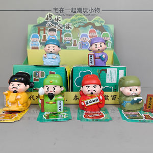 Kaoshen Mystical Desktop TV Gabinete Ornamento Estilo antiguo Tang Song Eight Great Masters Figura <span class=keywords><strong>de</strong></span> resina Caja ciega Regalo para - Product Image 5