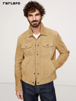 Veste en jean et toile de daim personnalisée pour homme - Écologique, hiver, col montant, respirante, imperméable, réversible