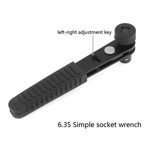 Mini Ratchet Wrench 6.35mm Screwdriver Bit Metric Alloy Steel With Serrated Jaw For Diy Use - Product Image 4