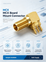 Connecteur coaxial RF SMA femelle à angle droit pour montage sur circuit imprimé, 50 ohms, laiton plaqué or, 6 GHz, pour module de communication sans fil