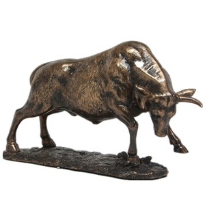 Statue de taureau grandeur nature en métal de style européen, sculptures de bisons en métal, statue de taureau de corrida en bronze coulé - Product Image 5