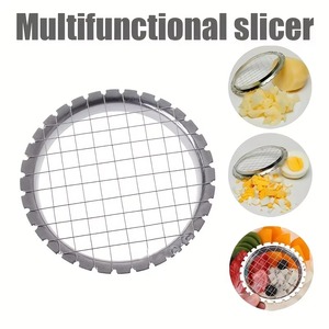 Cortador de rejilla redonda, ideal para huevos, champiñones y verduras, dispositivo de corte de cocina imprescindible, 1 ud. - Product Image 1