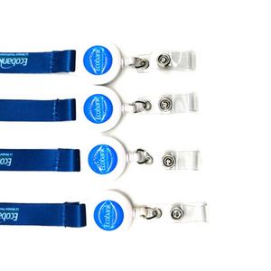 Lanière personnalisée promotionnelle QM en polyester / Porte-badge avec crochet, impression sérigraphique de haute qualité - Product Image 2
