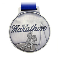 Artisanat en métal nickel antique en relief émail dur époxy gagnant du marathon médailles moulage sous pression médailles de marathon haut de gamme en relief