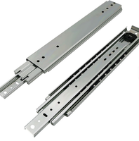 Glissières de tiroir télescopiques robustes JVSIN en acier laminé à froid de 45 mm avec fermeture amortie pour armoire de cuisine et table coulissante