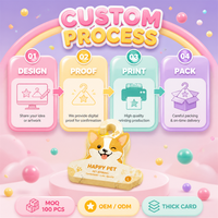 Cintre en carton blanc léger et résistant à l'humidité avec crochet, personnalisable avec logo, pour vêtements pour animaux de compagnie, cadeaux et usines