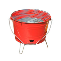 Barbecue au charbon de bois portable moderne en fer pour le camping et les pique-niques en plein air