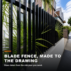 Architectural Vertical Blade <b>Fence</b> System Aluminum Exterior Screening <b>for</b> Luxury Developments and Commercial Properties - Product Image 3
