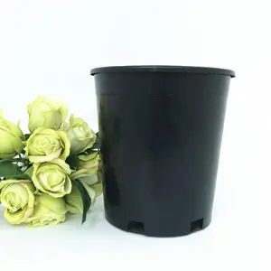 China Factory Supply 1-25 Gallon Black Plastic Nursery Flower Pot Plant Planter Pot