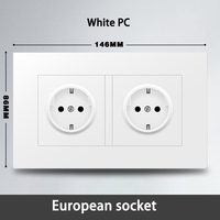 Prise murale industrielle XIMLON double allemande 16A avec interrupteur et port USB, norme européenne 86, 220V