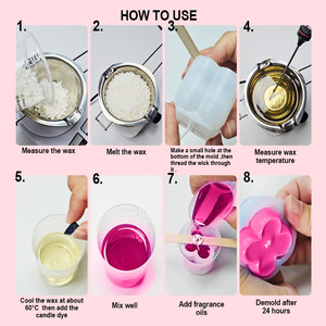 TIMESRUI Kit de fabrication de <span class=keywords><strong>bougies</strong></span> en cire <span class=keywords><strong>Bougies</strong></span> maison Ensemble de démarrage complet Fournitures de fabrication de <span class=keywords><strong>bougies</strong></span> <span class=keywords><strong>pour</strong></span> bricolage Cadeaux de décoration de la maison - Product Image 4
