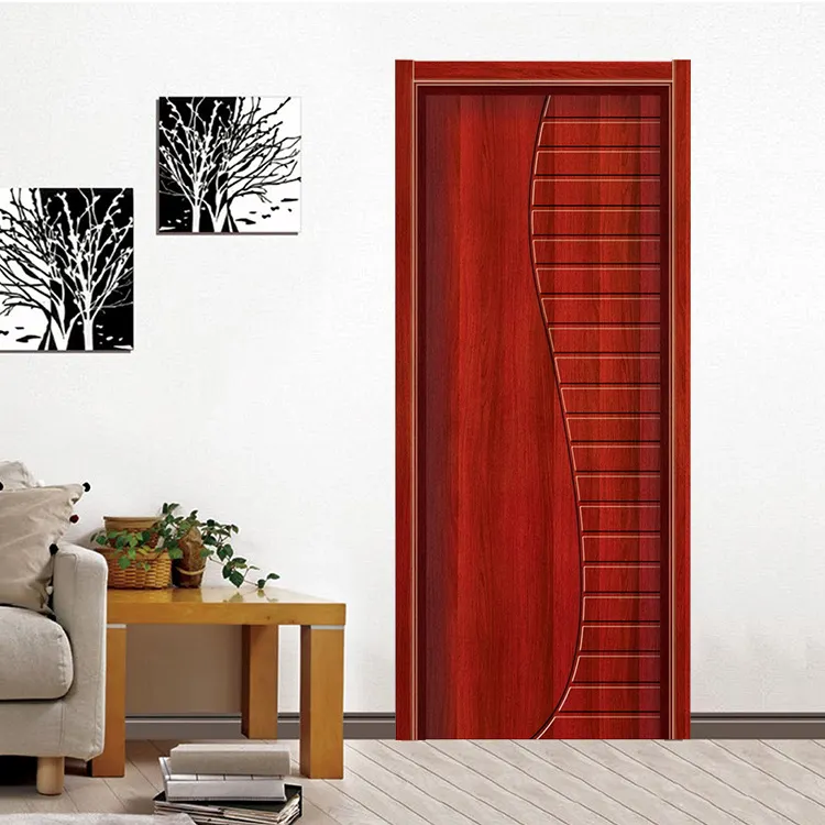 TECHTOP manufacturer low price wooden arch door wooden interior door bedroom wooden door designs