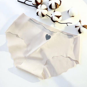 Japon kızın dikişsiz buz ipek aşk orta katlı kadın ince iç çamaşırı nefes saf pamuk kasık - Product Image 2