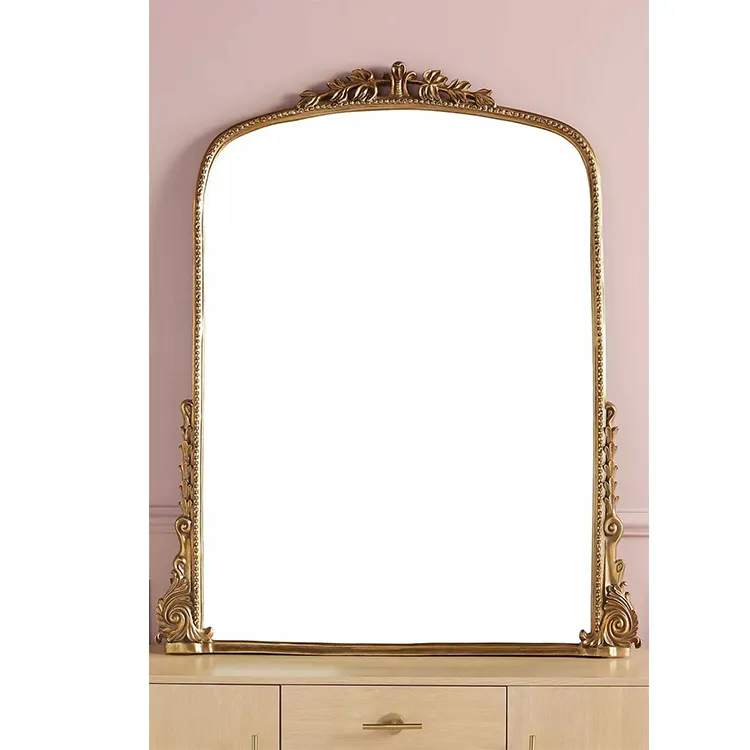 High quality Crushed Diamond Full Length Curved Mirror Standing Mirror