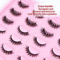 20 paires de faux cils monobloc les plus vendus, courts, à courbure naturelle, tige noire, grande capacité