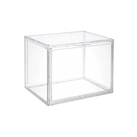 Boîte à chaussures moderne transparente en plastique avec ouverture latérale magnétique, empilable et portable, organisateur de rangement pour chaussures