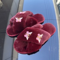 Chaussons d'été transfrontaliers en TPR, respirants, antidérapants, chauds, résistants à l'abrasion, à bout en peluche et semelle épaisse, pour l'intérieur et la mode
