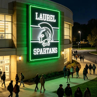 Letrero Luminoso LED Flexible de Neón para Exteriores, Resistente al Agua, con Logotipo Personalizado, para Gimnasios, Deportes y Decoración de Campus