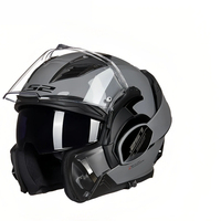 Casque modulaire intégral LS2 pour moto, avec double visière, pour homme et femme, style racing, protection intégrale du visage