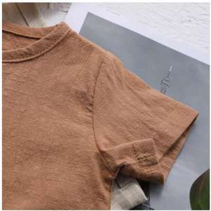 Vêtements pour bébés biologiques certifiés GOTS, barboteuse pour bébés garçons, dos nu, en lin - Product Image 4