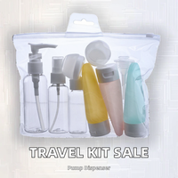 Recharge en silicone Kit de bouteille de toilette de voyage Shampooing anti-fuite Gel douche Crème Kit de voyage Sac de bouteille pour avion