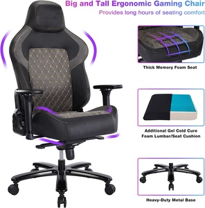 <span class=keywords><strong>Chaise</strong></span> de <span class=keywords><strong>gaming</strong></span> Anji DDP, <span class=keywords><strong>chaise</strong></span> de bureau ergonomique pour PC, grande et haute, pour longues heures de travail, marron - Product Image 6