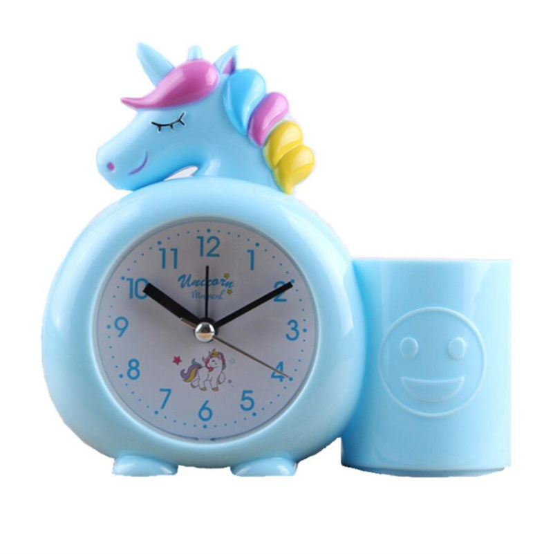 Оптовая продажа, модные креативные специальные часы, держатель для ручек для студентов, маленький будильник