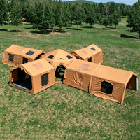 Nouvelle tente de camping gonflable automatique ronde kaki populaire pour le glamping en plein air