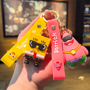 Nuovo Portachiavi 3D in Gomma a Tema <span class=keywords><strong>Spongebob</strong></span>, Stile Carino, Grande Stella, Accessorio per Auto, Squisito Piccolo Regalo, Ciondolo per Borsa - Product Image 2
