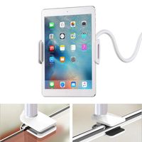Support de tablette 75cm de long bras lit/support de pince de bureau pour iPad support de tablette de bureau Support de 4.0 pouces à 10.6 pouces tablette PC et téléphone