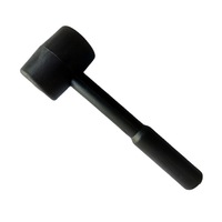 Mini marteau en caoutchouc, petit marteau souple de 6 pouces pour l'artisanat et la bijouterie, tête en caoutchouc noir durable pour l'assemblage de meubles