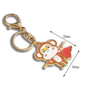 Llavero con Logotipo en Relieve en Forma de Mono de Color Naranja, Recuerdo de Festival, con Tarjeta - Product Image 3