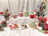 Service de table en céramique neuf d'usine, théières colorées de Noël, bols en porcelaine, vaisselle en céramique, ensembles de vaisselle pour la saison des fêtes, cadeau pour la maison