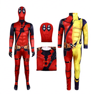 Disfraz de Deadpool Wolverine Howlett para Niños y Adultos, Disfraz de Halloween y Carnaval, Mono de Lobo, Pantalones Superjustos y <span class=keywords><strong>Top</strong></span> - Product Image 1