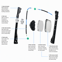 Mécanisme de lève-vitre électrique de porte arrière gauche pour VW Golf 6 MK6 Hatchback, pièces détachées automobiles, vente en gros B2B