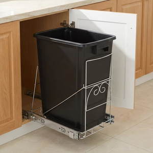 Étagère coulissante moderne en métal pour poubelle, support de <span class=keywords><strong>rangement</strong></span> robuste pour poubelle domestique, étagère de <span class=keywords><strong>rangement</strong></span> coulissante pour armoire - Product Image 1