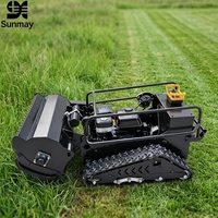 Tondeuse à gazon robotisée télécommandée CE EPA tout-terrain sans fil 22HP à moteur diesel/essence, la plus vendue, avec télécommande 500M