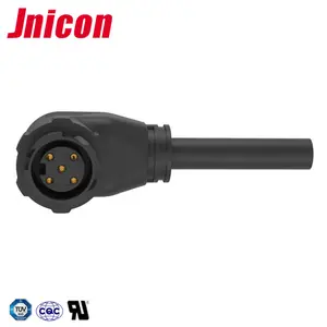 Gran oferta, enchufe eléctrico de 90 grados de alto rendimiento, conector impermeable industrial de 3 pines y 5 pines con cable IP67