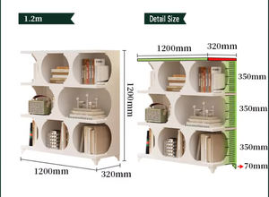 Estantería Moderna de Metal de 3 Niveles, Abierta, Ahorra Espacio, para Oficina en Casa, Comedor, Sala de Estar, Dormitorio - Product Image 6