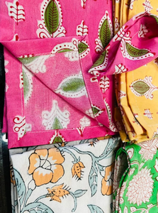 Vente en gros Main bloc de serviettes en coton motifs assortis brodés Rajasthani couleur serviettes de cuisine - Product Image 5