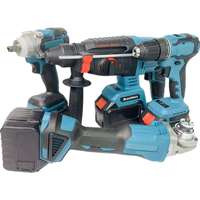 Ensemble combiné multifonction sans balais 4-en-1, kit d'outils électriques sans fil pour usage domestique, compatible OEM avec les batteries Makita